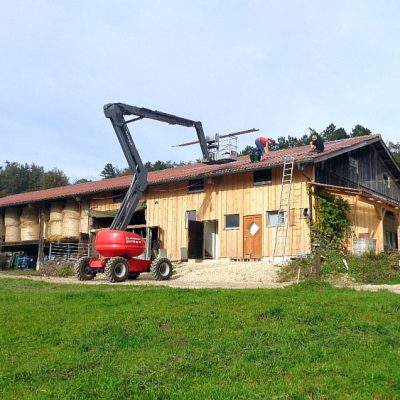 Der Photovoltaik Teil generiert bis 5 Kw Strom
